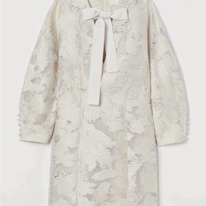 Jacquard White Pattern Dress H&M